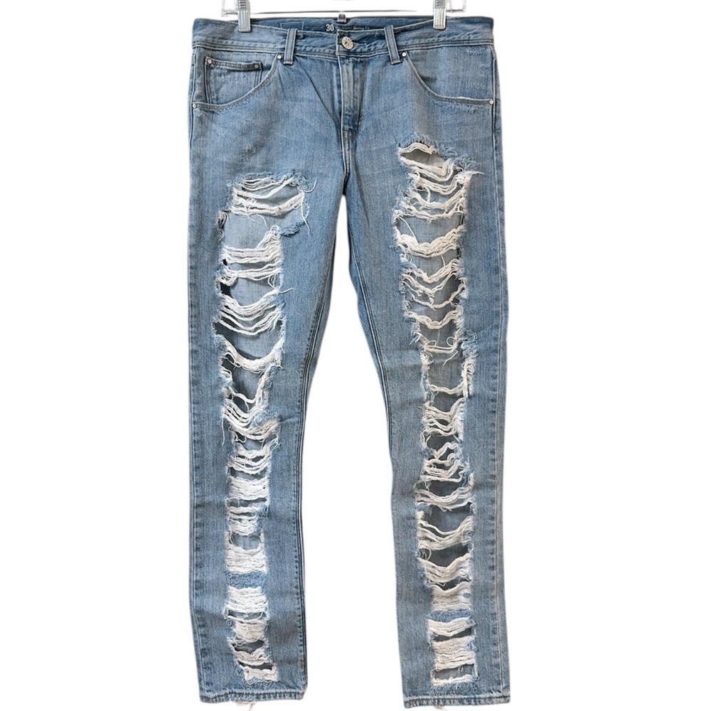 Levi’s boyfriend skinny Distressed Blue Jeans